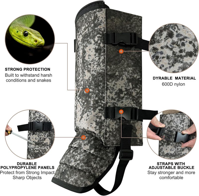 MDSTOP Snake Gaiters Leg Guards, Waterproof Snake Guards, Adjustable Snake Bite Protection for Lower Legs, Snake Chaps for Men&Women - Image 2